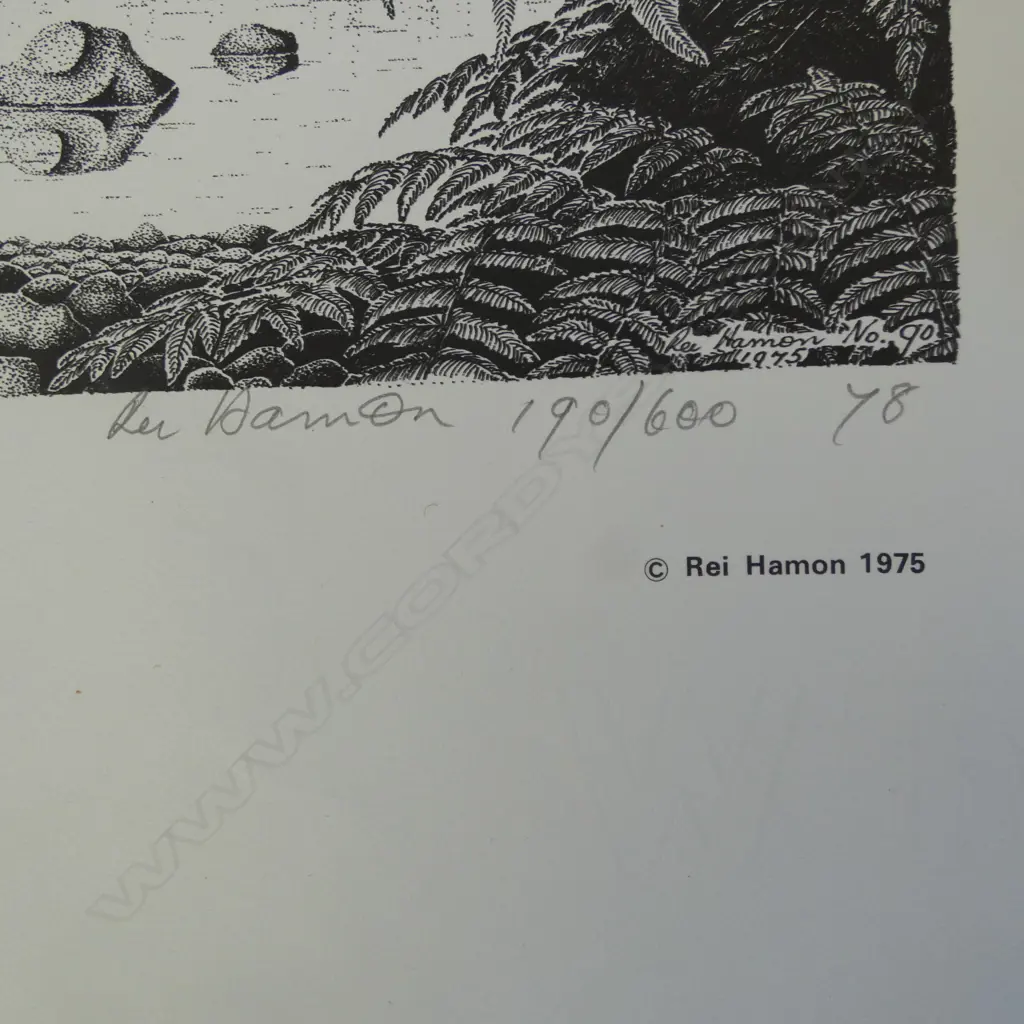 REI HAMON, STILL WATERS 1978, LITHOGRAPH ED.190/600,  290 X 340MM (UNFRAMED) Image 1++