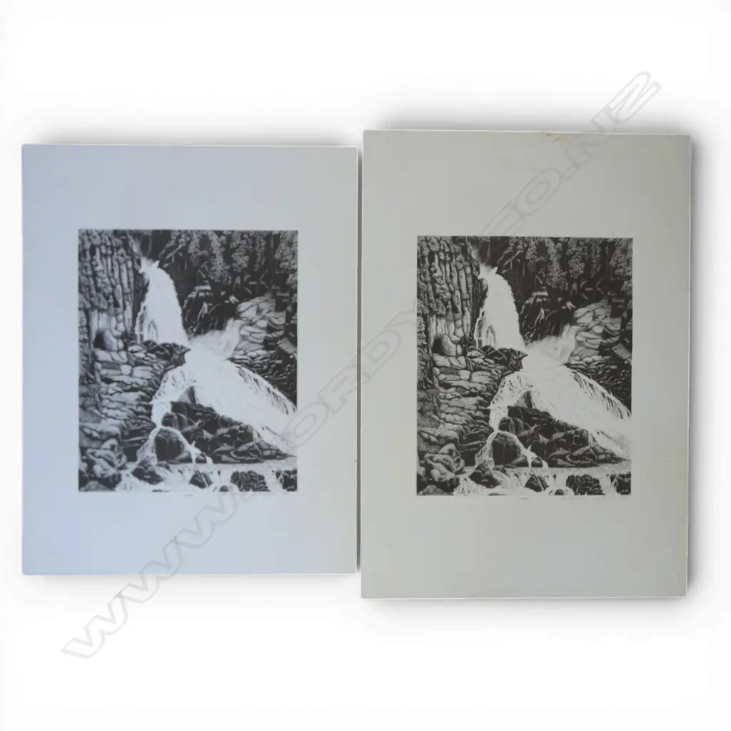 REI HAMON, TWO COPIES OF 'TANGIWAI', LITHOGRAPH ED. 129/600 AND 269/600, 455 X 380MM (UNFRAMED - SOME FOXING SPOTS) Image 1++