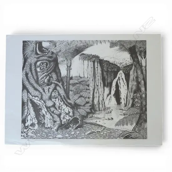 REI HAMON, UNTITLED (WATERFALL), LITHOGRAPH ED. 504/600, 540 X 665MM (UNFRAMED)