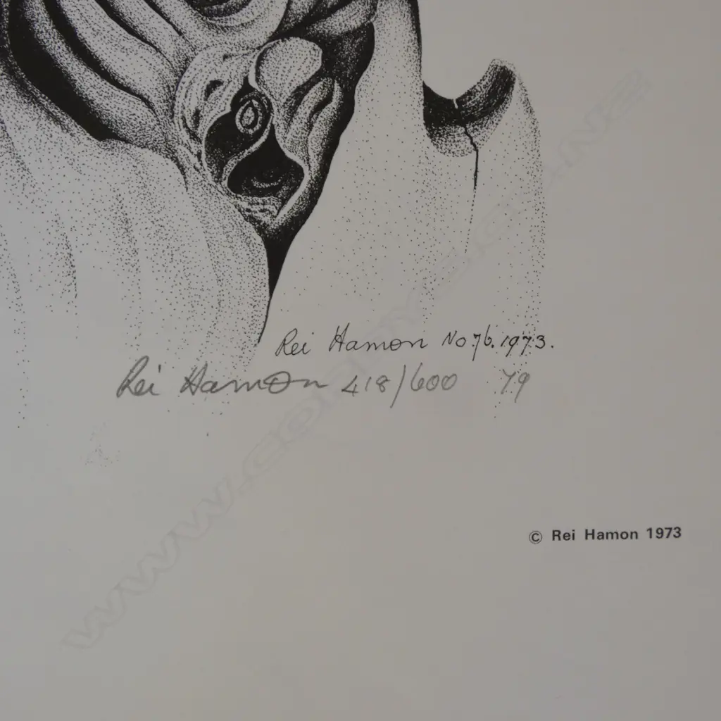 REI HAMON, UNTITLED, LITHOGRAPH ED. 418/600, 760 X 560MM (UNFRAMED) Image 1++