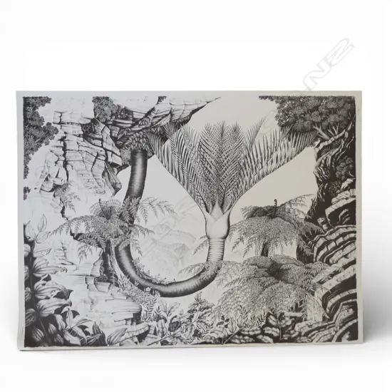 REI HAMON, UNTITLED (NIKAU), LITHOGRAPH ED. 537 X 600MM, 545 X 730MM (UNFRAMED)