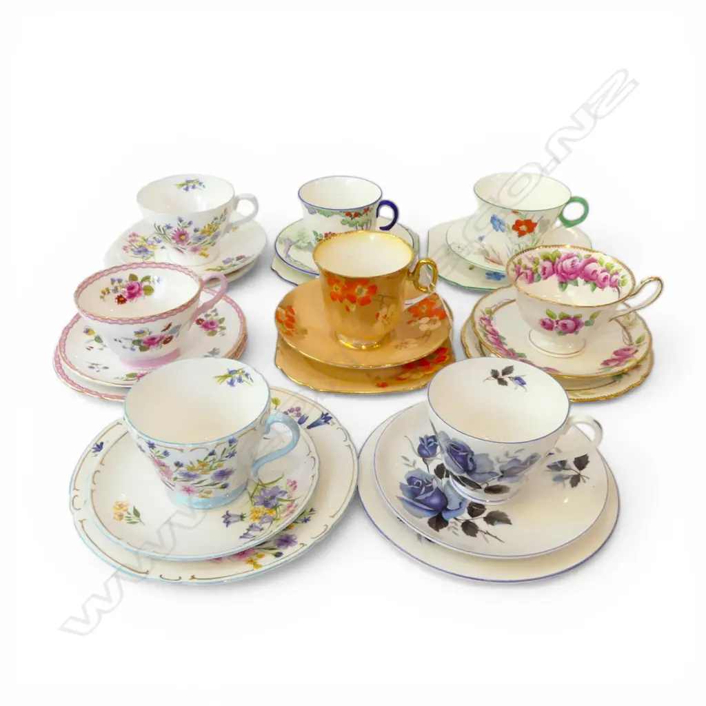 8 SHELLEY CHINA CSPS MIXED PATS Image 1++