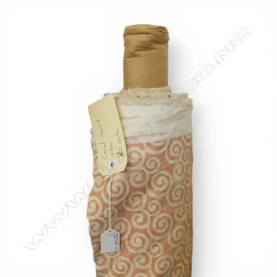 FABRIC BOLT; CORAL SWIRL, COTTON, 25M ROLL
