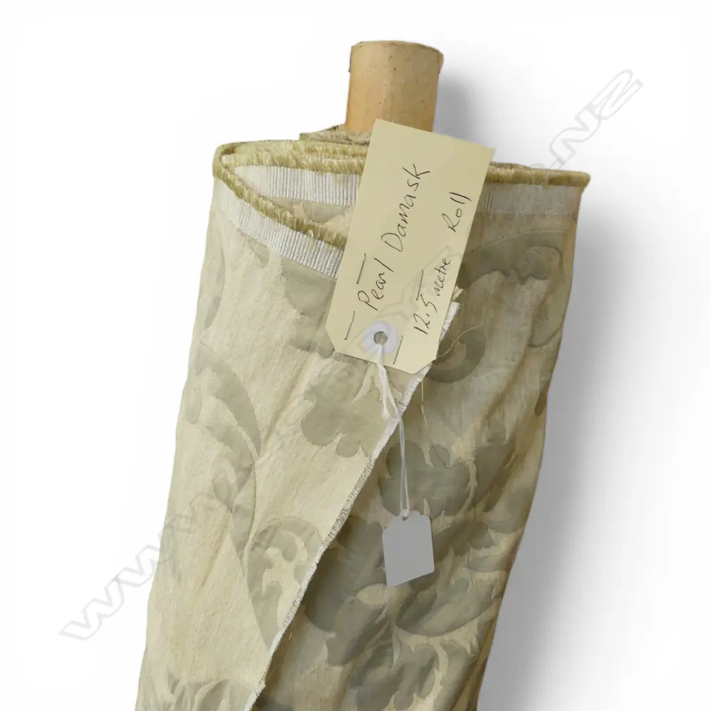 FABRIC BOLT; PEARL DAMASK, 12.5M ROLL Image 1++
