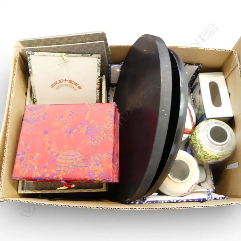 ASST. ORIENTAL PCES INCL. BOXED CERAMICS Image 1++