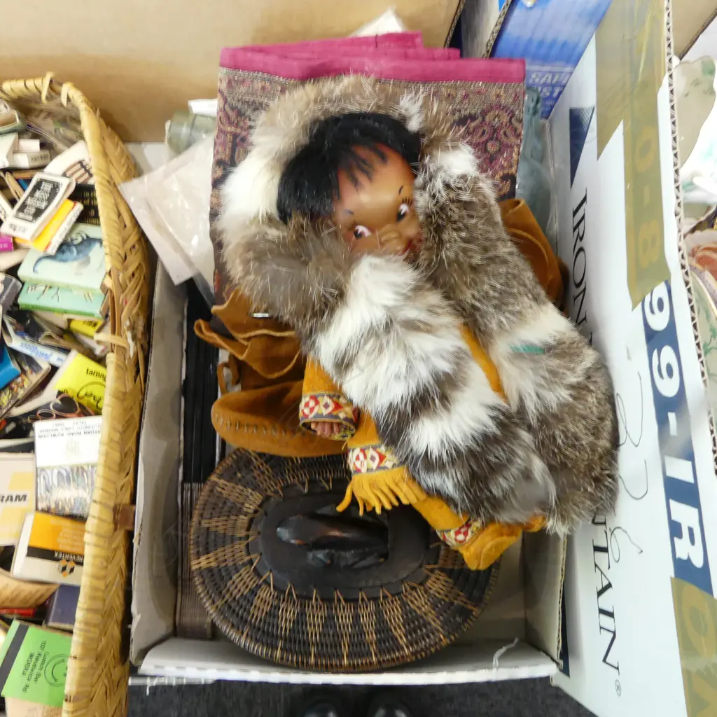 ASST. SOUVENIR ITEMS; INUIT, NTH AMERICAN, INDIAN SILK ETC Image 1++