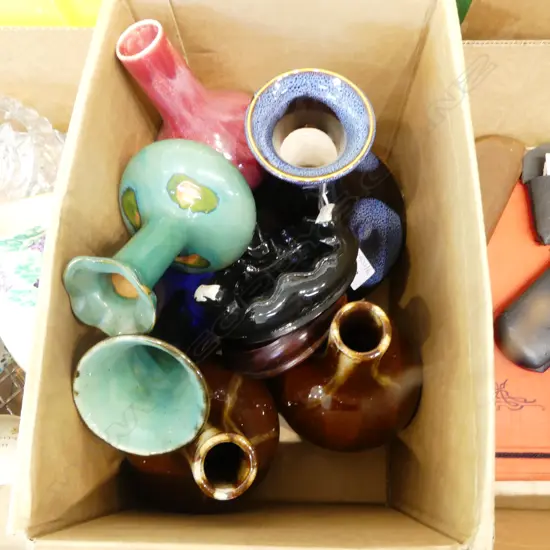 6 VASES; PR (RIM AF) + 2 BASES H.210mm