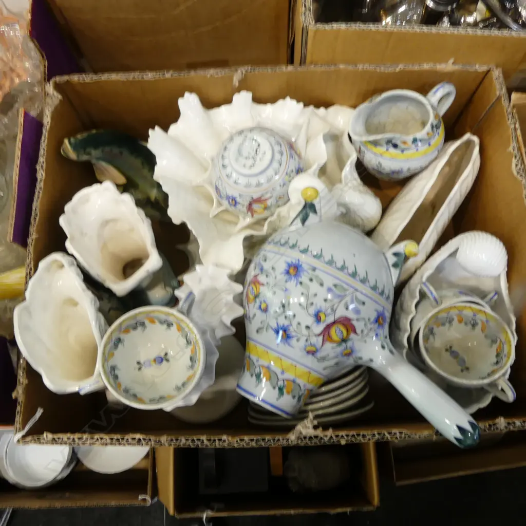 ASST. WHITE CERAMIC VASES INCL. ROYAL WORCESTER PR (HAIRLINE), PORTUGUESE CHINA ETC Image 1++