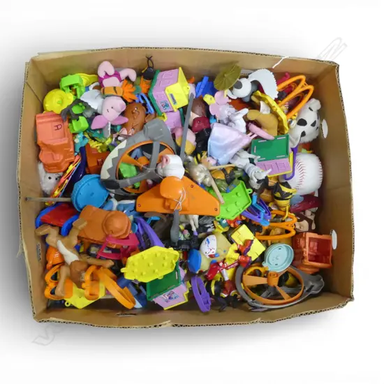 BOX OF MCDONALD TOYS