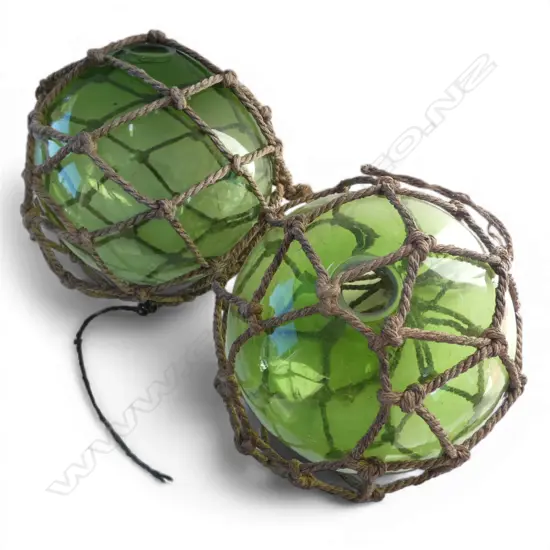 2 JAPANESE GLASS FLOATS 