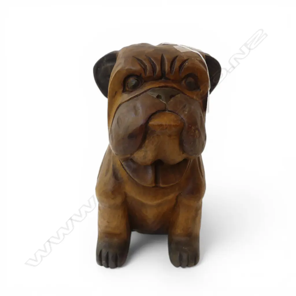 CARVED WOODEN DOG H.390mm Image 1++