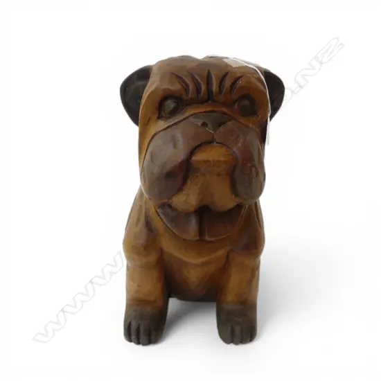 CARVED WOODEN DOG H.390mm