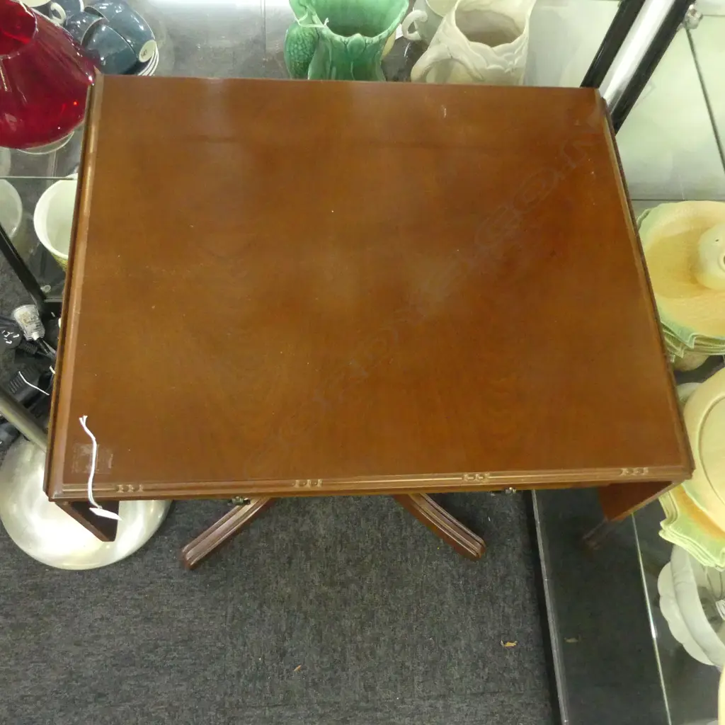 REGENCY STYLE MAHOGANY DROP SIDE TABLE W.570mm Image 1++