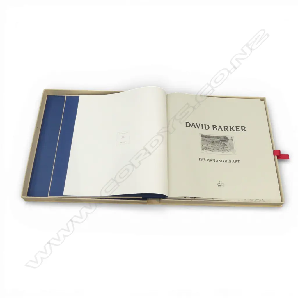 LG CASED ART BOOK; DAVID BARKER: THE MAN AND HIS ART, BATEMAN 78/475 530x505mm Image 1++