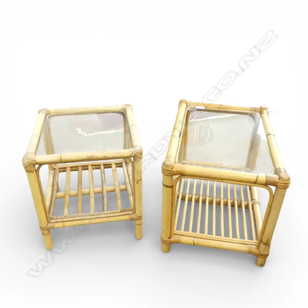 2 CANE SIDE TABLES W.530mm Image 1++