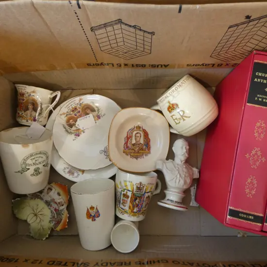  COLLECTION OF MEMORABILIA OF 20THC ENGLISH MONARCHS INCL CUPS, BEAKERS, SAUCERS PLATES, EGG CUP, ETC (11 ITEMS)