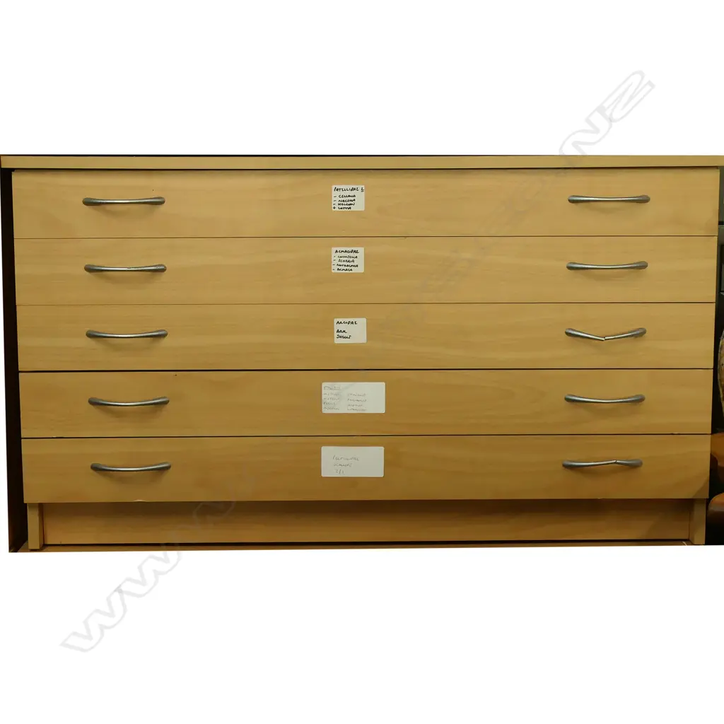 5 DRAWER PLAN CABINET 1000x740x570mm - 2 handles broken Image 1++