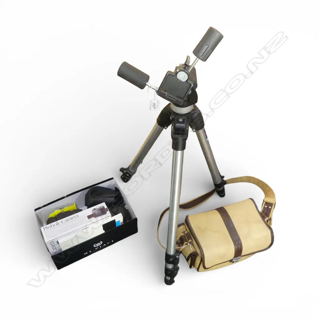 ASST. CAMERA GEAR INCL. MAMIYA C330 CAMERA, GRUPPO MANFROTTO TRIPOD, ETC Image 1++