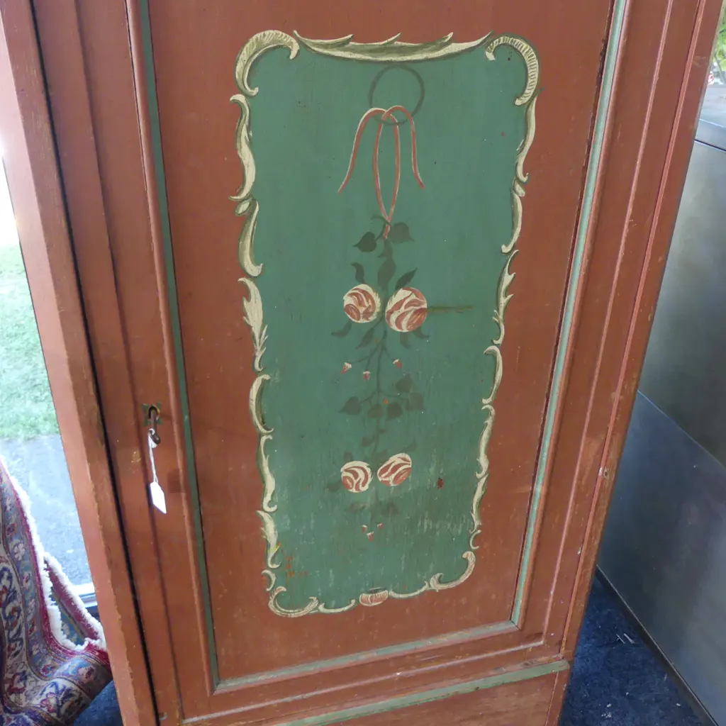 ANTIQUE PAINTED WOODEN CABINET / LINEN CLOSET 790x480x1720mm Image 1++