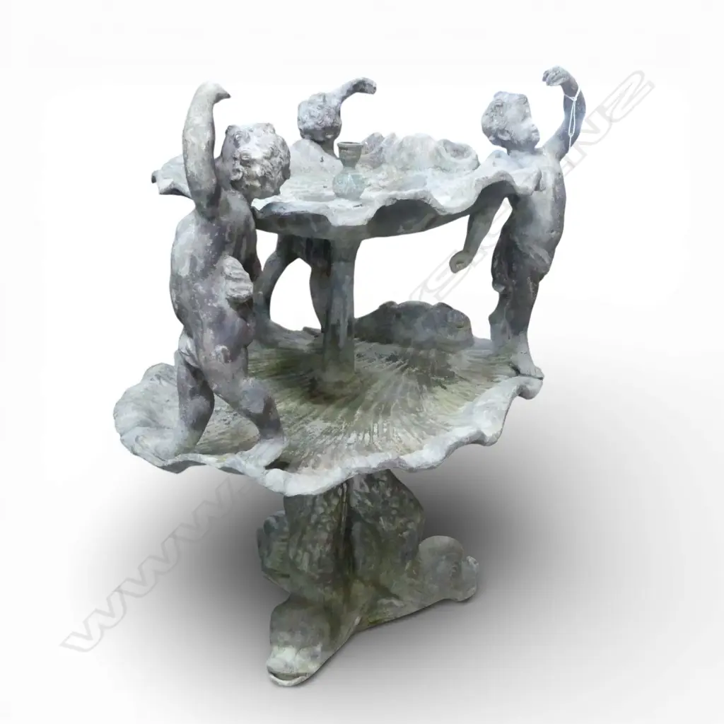 2 TIERED LEAD FOUNTAIN PURCHASED CHELSEA FLOWER SHOW 2014 500x400x600mm Image 1++