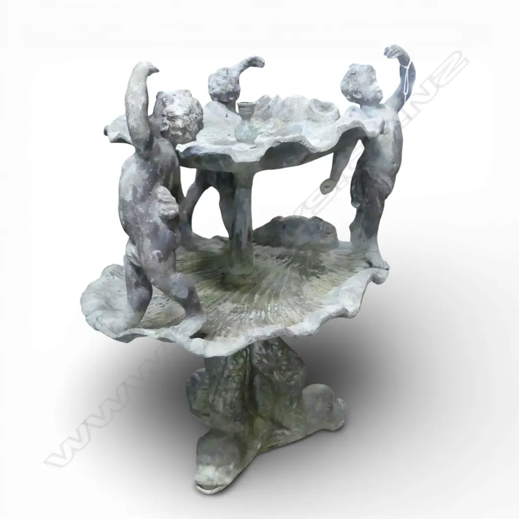 2 TIERED LEAD FOUNTAIN PURCHASED CHELSEA FLOWER SHOW 2014 500x400x600mm Image 1++