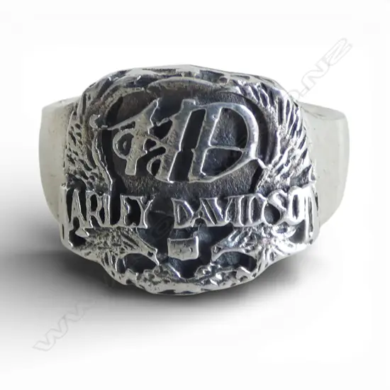 S/S HARLEY DAVIDSON RING SIZE 65, WEIGHT 11.1g SIZE W