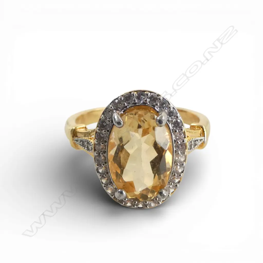 CITRINE GP COSTUME RING (2.6cts) SIZE P1/2 Image 1++
