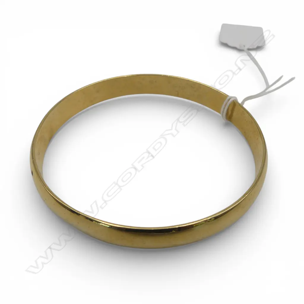 18ct GOLD PLATED BANGLE W.70mm Image 1++
