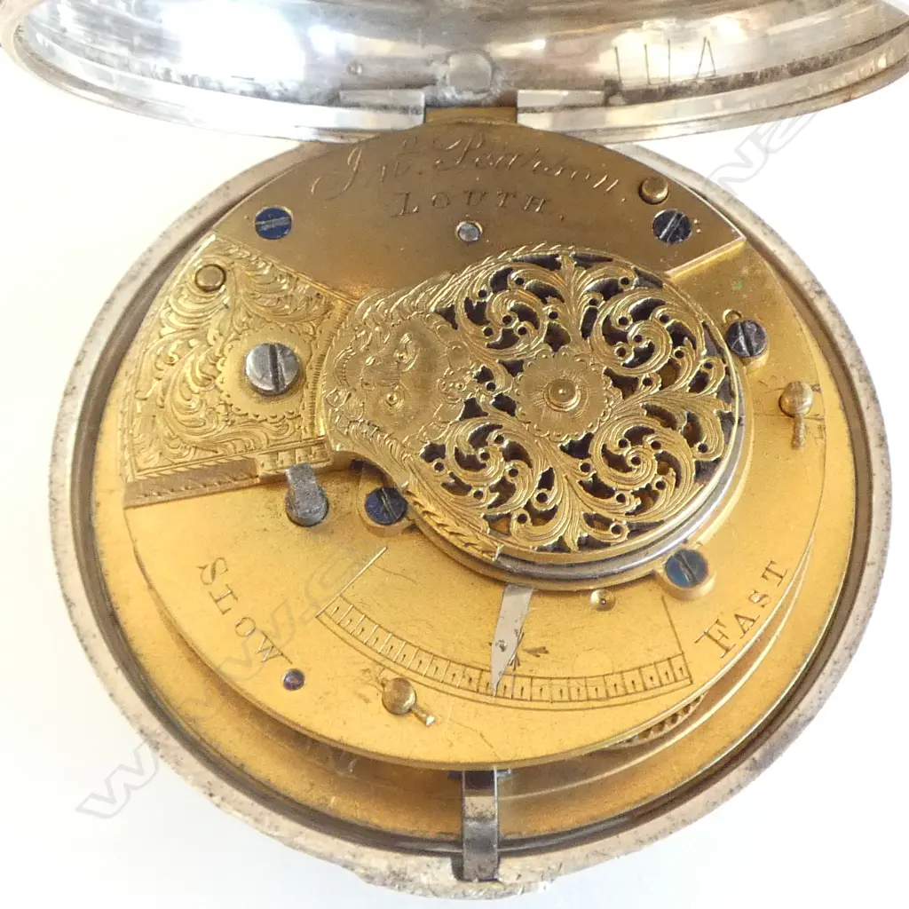 LGE London 1846 SILVER VERGE POCKET WATCH by J Pearson of Louth small restoration to dial edge Image 1++
