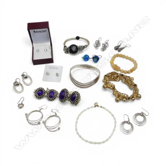 ASSTD PAIRS COSTUME EARRINGS AND  BRACELETS