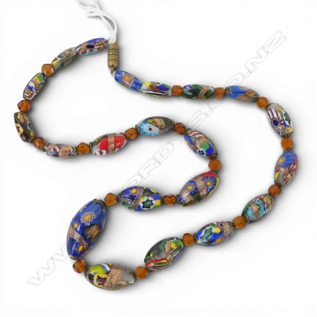 VINTAGE VENETIAN GLASS NECKLACE, L.520MM  Image 1++