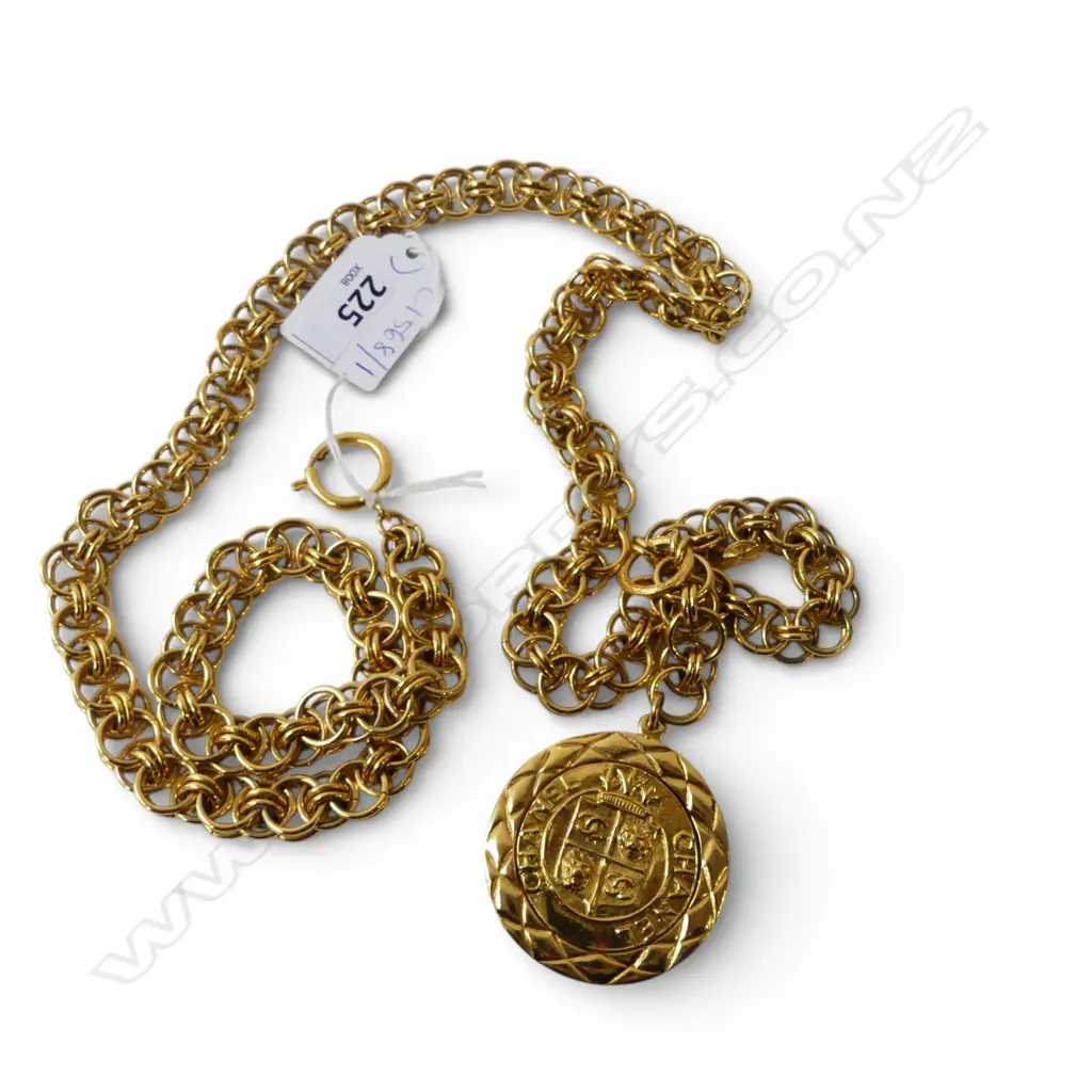 CHANEL GP PENDANT NECKLACE / BELT L.790mm MADE IN FRANCE + BOX Image 1++