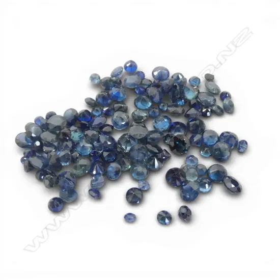 BAG OF 10ct FACETED ROUND SAPPHIRES - UP TO 3mm EACH