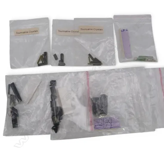 BAG of MULTIPLE TOURMALINE CRYSTALS