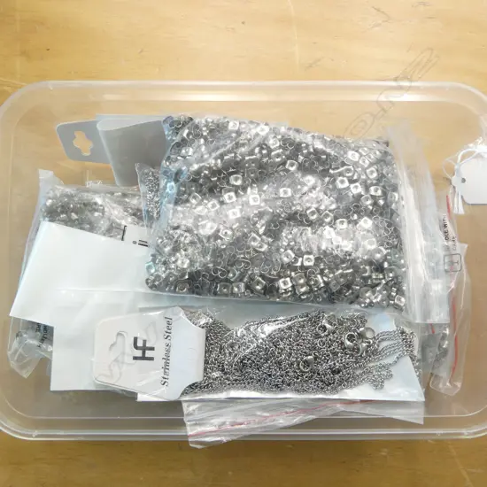 BULK LOT STAINLESS STEEL CHAINS & BUTTERFLY EARRING BACKS