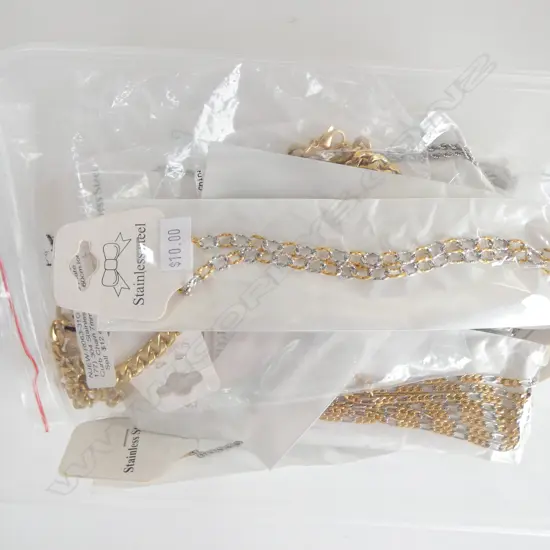 QTY STAINLESS STEEL CHAINS, new old stock