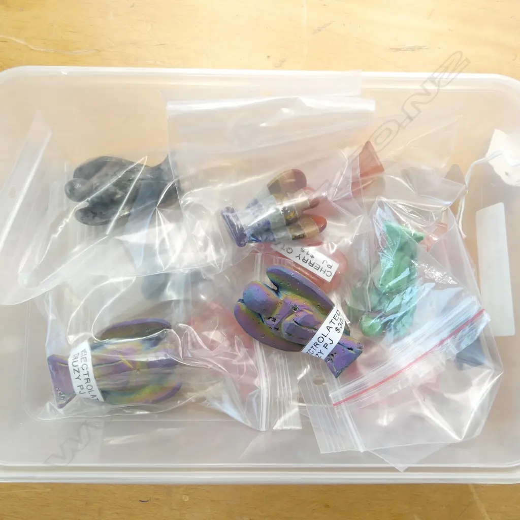 SML QUARTZ & JASPER  ANGEL ORNAMENTS, H.35-50mm, new old stock Image 1++