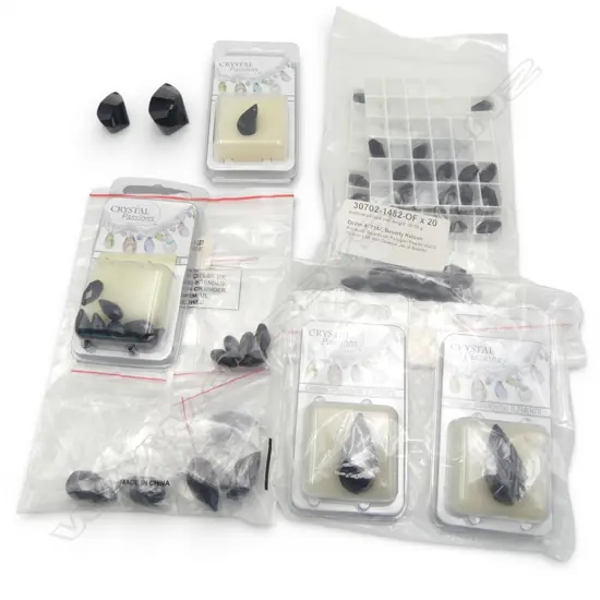 ASST. SWAROVSKI STYLE CRYSTAL BEADS, new old stock