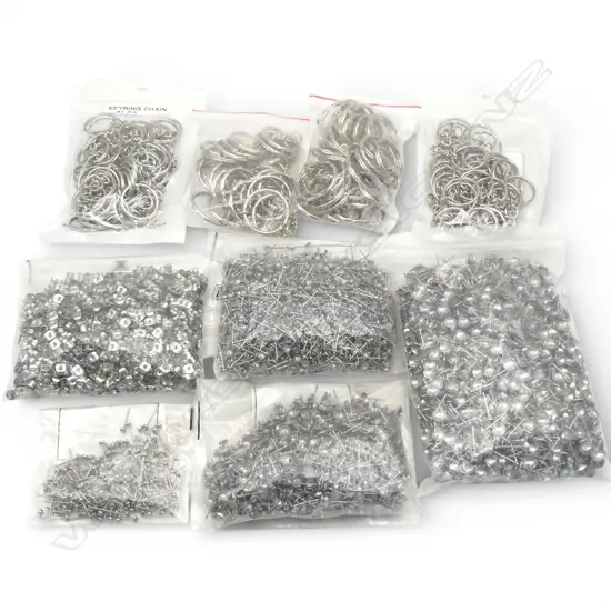 QTY STAINLESS EARRING FINDINGS + KEYRINGS