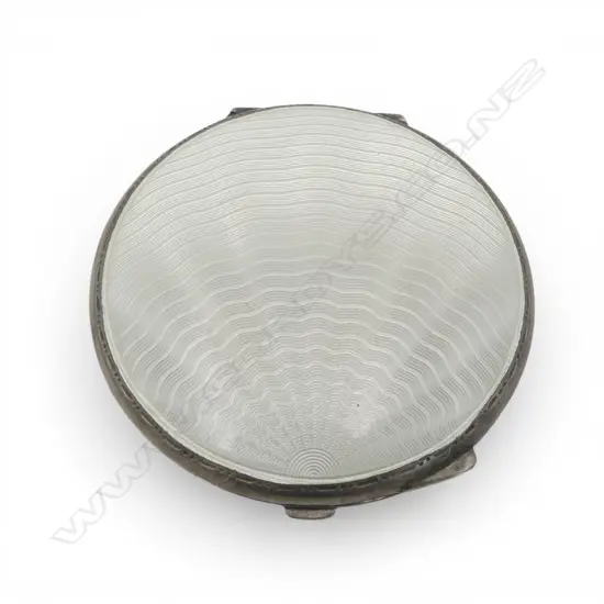 SILVER AND ENAMEL POWDER COMPACT BIRMINGHAM 1948