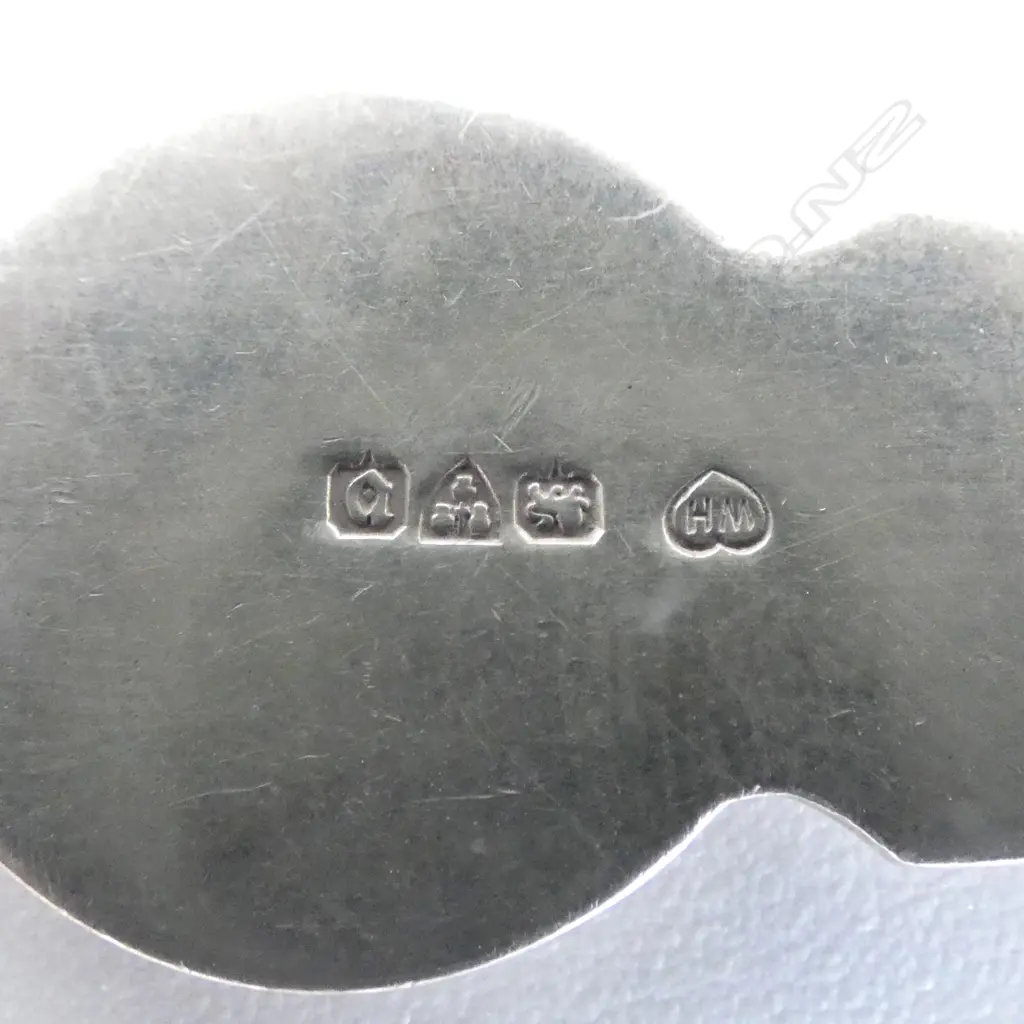 STG SILVER TEA CADDY SOON, THE WAYNE HART CO, CHESTER 1946, 20gms Image 1++