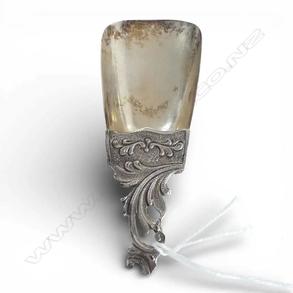 TESTING .800 SILVER TEA CADDY SPOON 16gms Image 1++