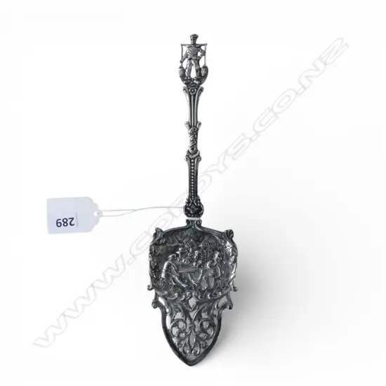 '90' marked Fancy Silver cake slice testing 50% silver. 55gms