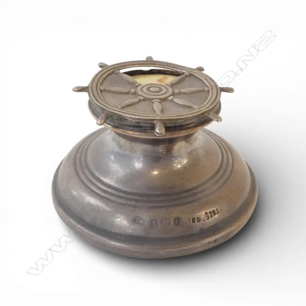 STG SILVER & IVORY BRIDGE SCORER, BIRMINGHAM 1908, WEIGHTED some faults Image 1++