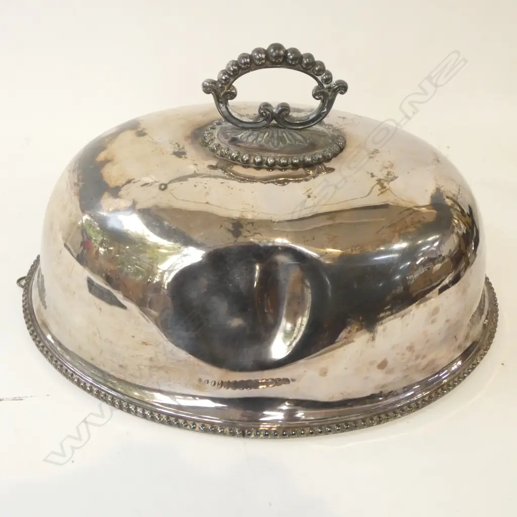SILVER PLATE MEAT COVER dents L.475mm Image 1++