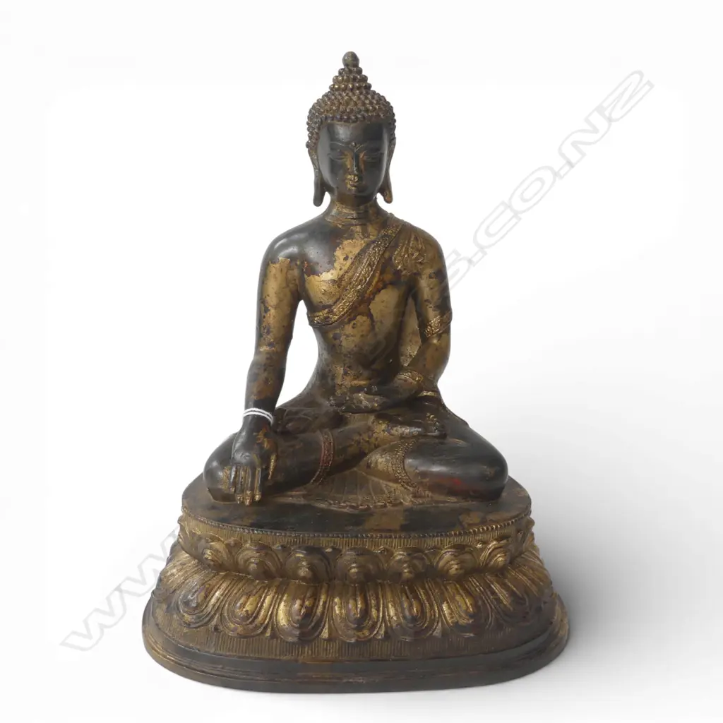 ORIENTAL GILT METAL BUDDHA H.250mm Image 1++