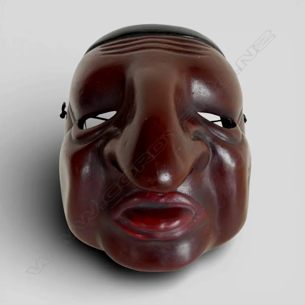 VINTAGE JAPANESE NINOMAI MASK for Bugaku dance, signed Image 1++