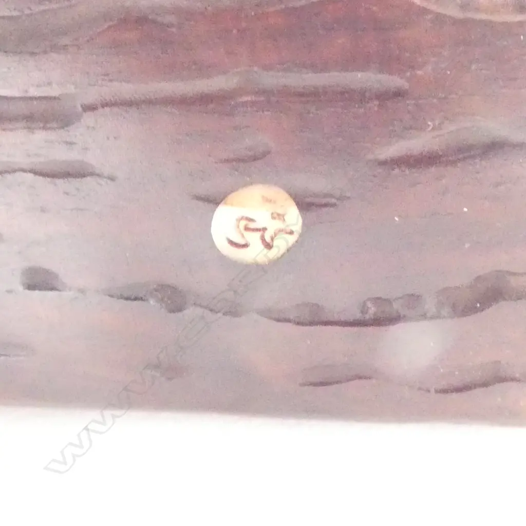 JAPANESE CARVED WOOD NETSUKE OF THE RAFT, SIGNED, L.62mm Image 1++