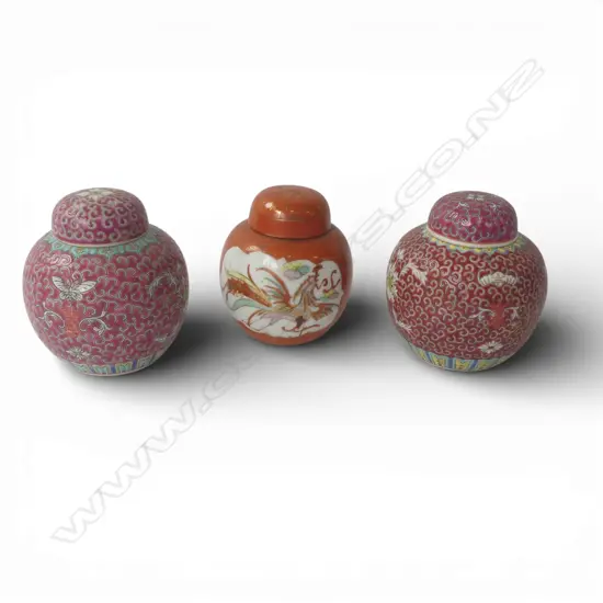 3 GINGER JARS H.130mm