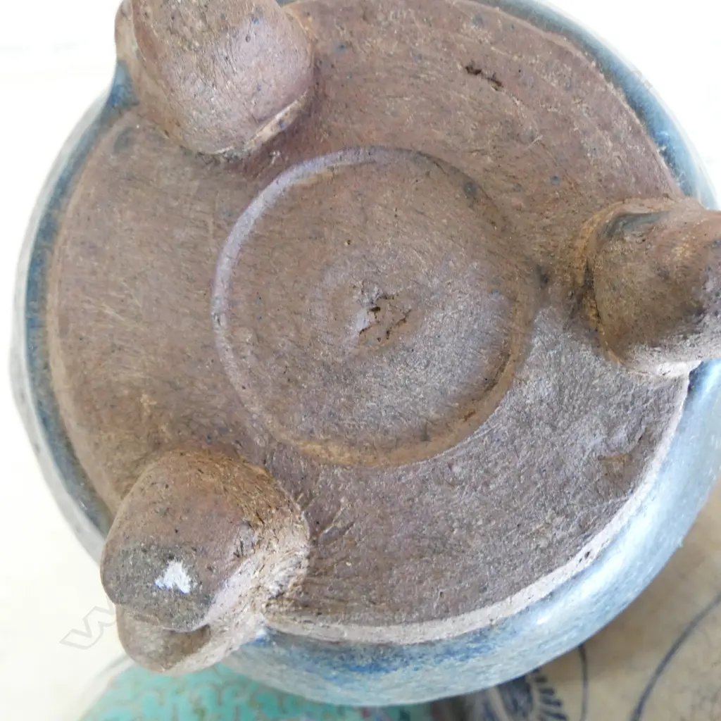 3 ORIENTAL CERAMICS; BOWL 210mm dia, VASE & INCENSE BURNER H.165mm Image 1++